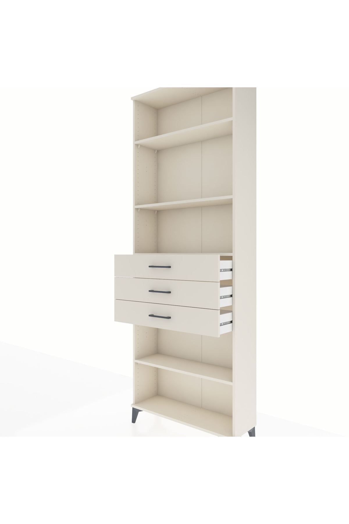 Arges Dolap 4 Raflı 3 Çekmeceli 88x30x243 Aytaşı-Aytaşı