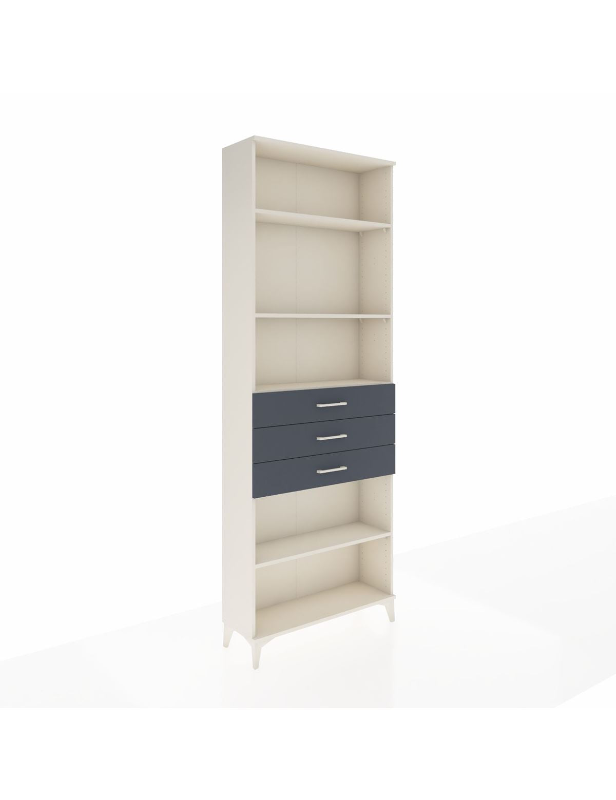 Arges Dolap 4 Raflı 3 Çekmeceli 88x30x243 Aytaşı-Antrasit