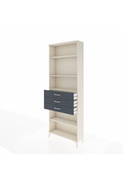 Arges Dolap 4 Raflı 3 Çekmeceli 88x30x243 Aytaşı-Antrasit