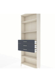 Arges Dolap 4 Raflı 3 Çekmeceli 88x30x243 Aytaşı-Antrasit