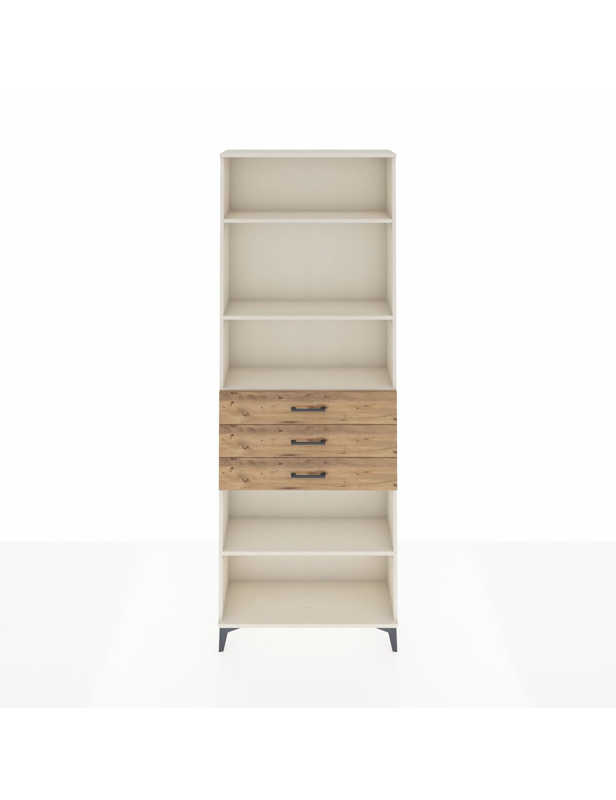 Arges Dolap 4 Raflı 3 Çekmeceli 88x30x243 Aytaşı-Çam