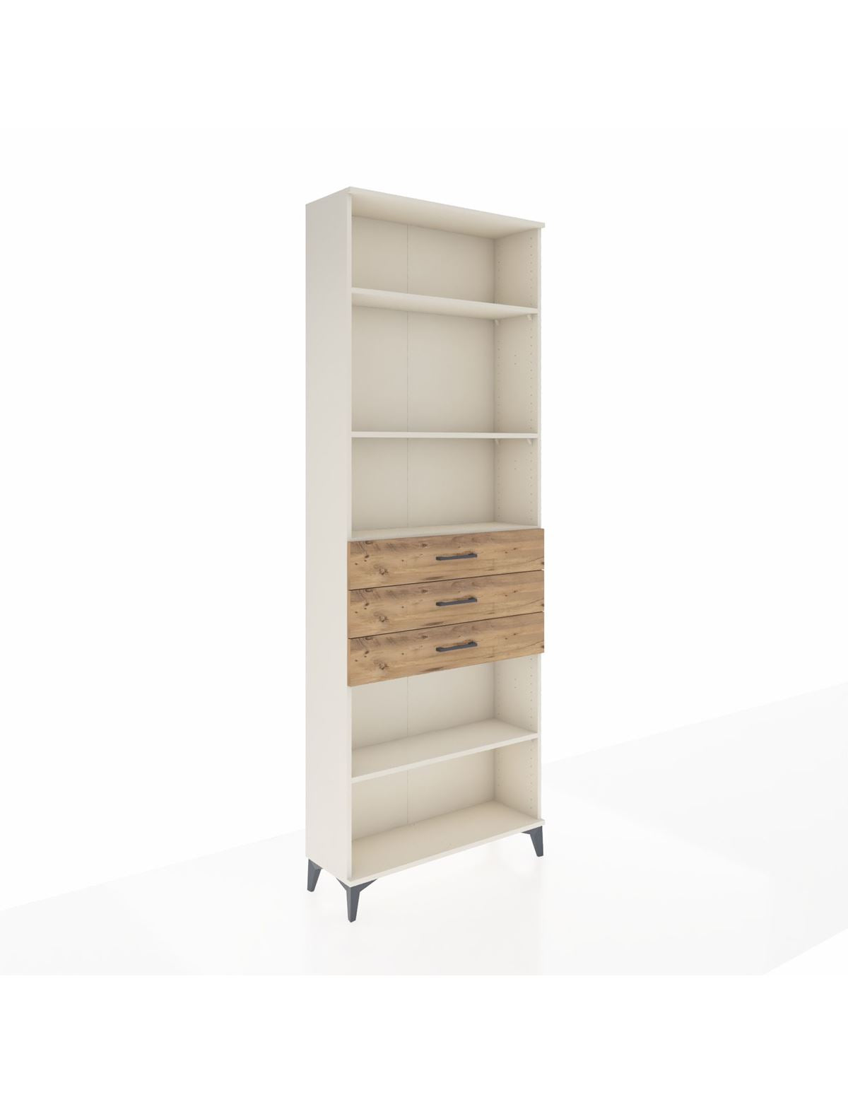 Arges Dolap 4 Raflı 3 Çekmeceli 88x30x243 Aytaşı-Çam