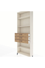 Arges Dolap 4 Raflı 3 Çekmeceli 88x30x243 Aytaşı-Çam