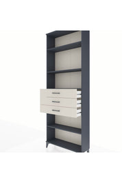 Arges Dolap 4 Raflı 3 Çekmeceli 88x30x243 Antrasit-Aytaşı