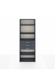 Arges Dolap 4 Raflı 3 Çekmeceli 88x30x243 Antrasit-Antrasit