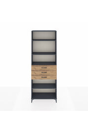 Arges Dolap 4 Raflı 3 Çekmeceli 88x30x243 Antrasit-Çam