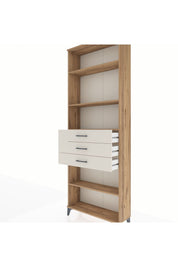 Arges Dolap 4 Raflı 3 Çekmeceli 88x30x243 Çam-Aytaşı