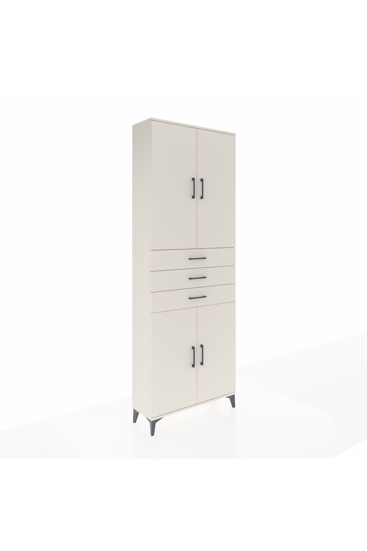 Arges Dolap 4 Raflı 3 Çekmeceli 4 Kapaklı 88x30x243 Aytaşı-Aytaşı