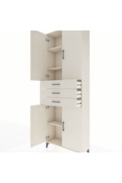 Arges Dolap 4 Raflı 3 Çekmeceli 4 Kapaklı 88x30x243 Aytaşı-Aytaşı