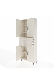 Arges Dolap 4 Raflı 3 Çekmeceli 4 Kapaklı 88x30x243 Aytaşı-Aytaşı