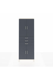 Arges Dolap 4 Raflı 3 Çekmeceli 4 Kapaklı 88x30x243 Aytaşı-Antrasit