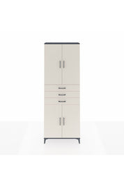 Arges Dolap 4 Raflı 3 Çekmeceli 4 Kapaklı 88x30x243 Antrasit-Aytaşı