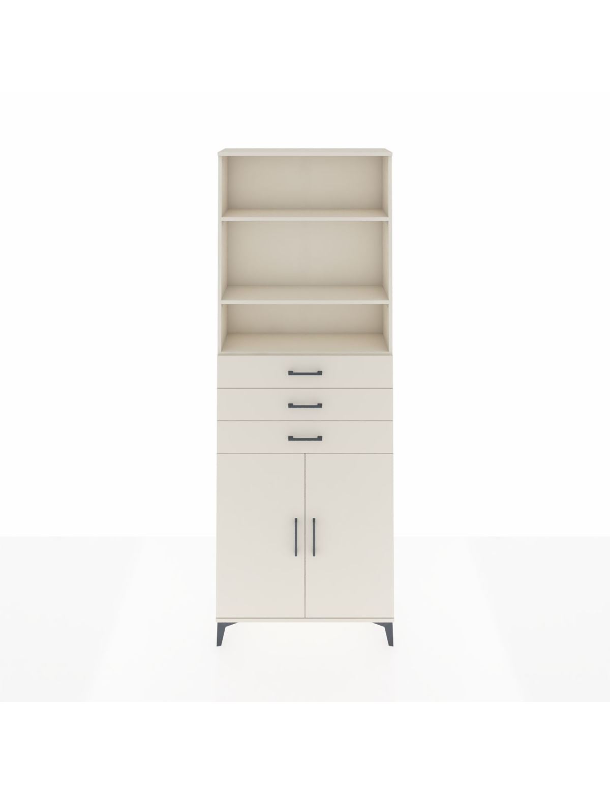 Arges Dolap 4 Raflı 3 Çekmeceli 2 Kapaklı 88x30x243 Aytaşı-Aytaşı