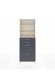 Arges Dolap 4 Raflı 3 Çekmeceli 2 Kapaklı 88x30x243 Aytaşı-Antrasit