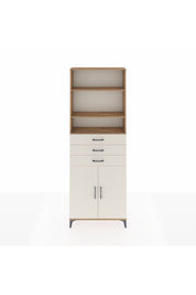 Arges Dolap 4 Raflı 3 Çekmeceli 2 Kapaklı 88x30x243 Çam-Aytaşı
