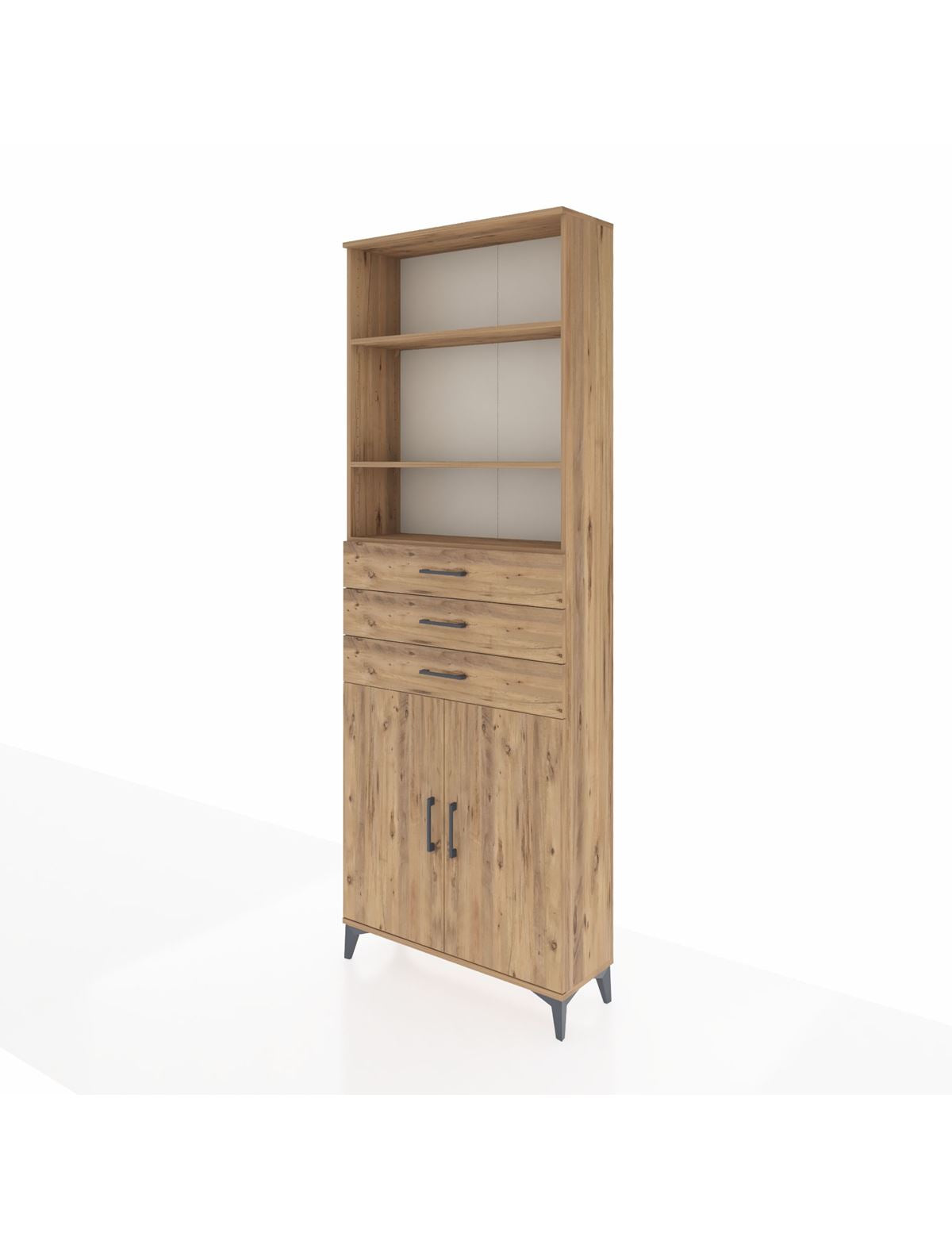 Arges Dolap 4 Raflı 3 Çekmeceli 2 Kapaklı 88x30x243 - S33M274V9A