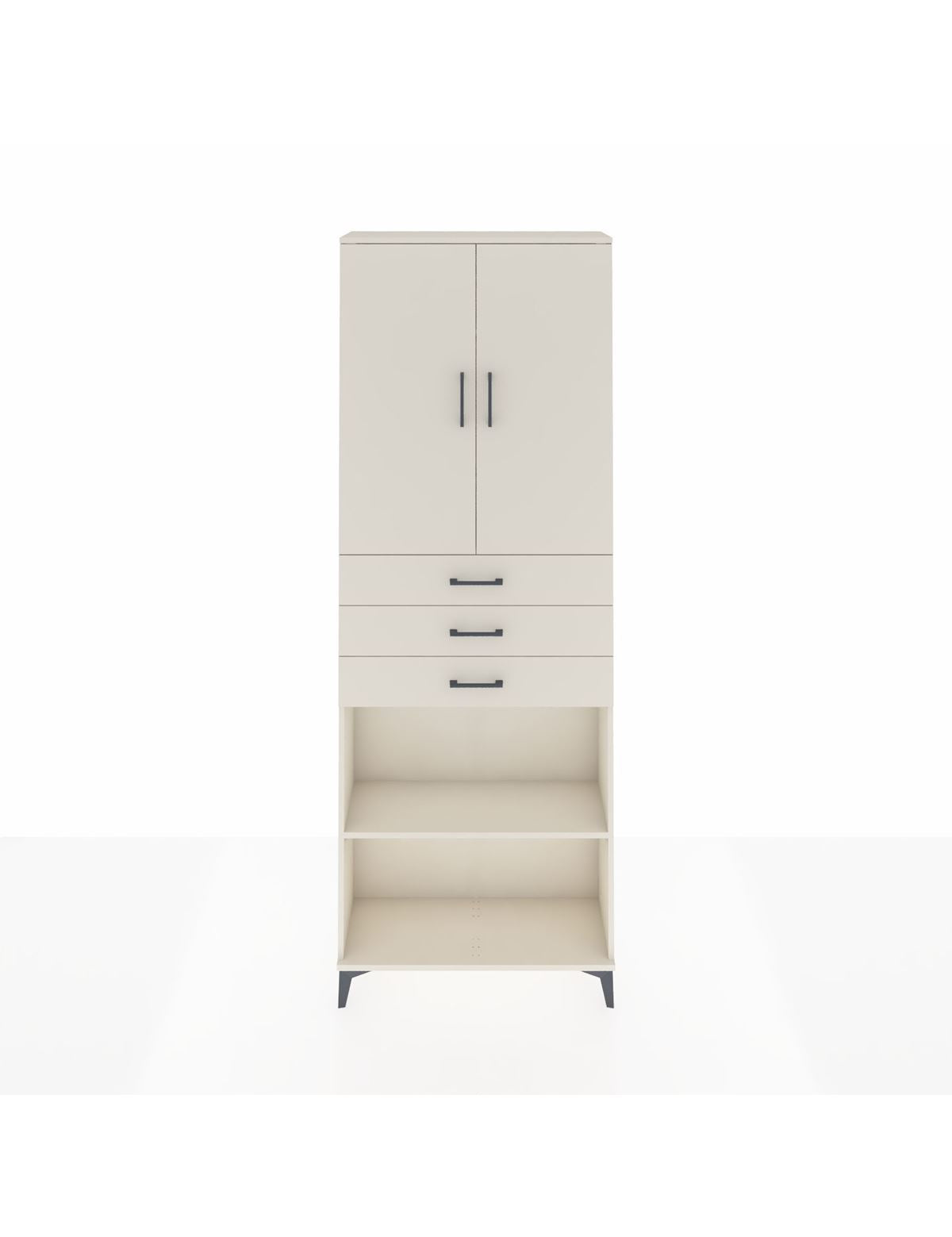 Arges Dolap 4 Raflı 3 Çekmeceli 2 Kapaklı 88x30x243 Aytaşı-Aytaşı