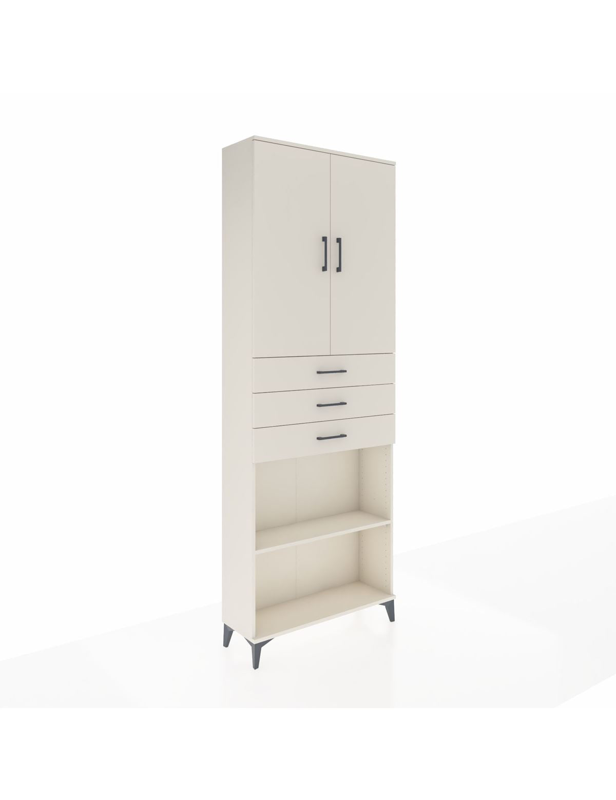 Arges Dolap 4 Raflı 3 Çekmeceli 2 Kapaklı 88x30x243 Aytaşı-Aytaşı