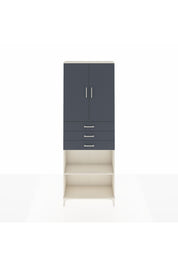 Arges Dolap 4 Raflı 3 Çekmeceli 2 Kapaklı 88x30x243 Aytaşı-Antrasit