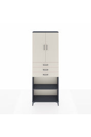 Arges Dolap 4 Raflı 3 Çekmeceli 2 Kapaklı 88x30x243 Antrasit-Aytaşı