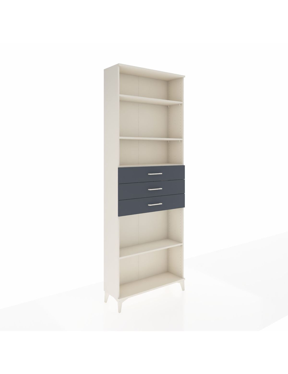 Arges Dolap 4 Raflı 3 Çekmeceli 88x30x243 Aytaşı-Antrasit