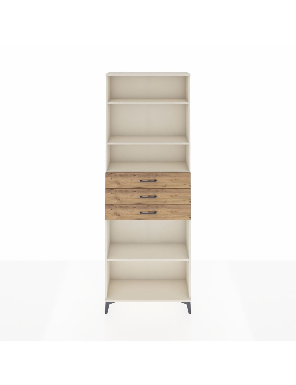 Arges Dolap 4 Raflı 3 Çekmeceli 88x30x243 Aytaşı-Çam