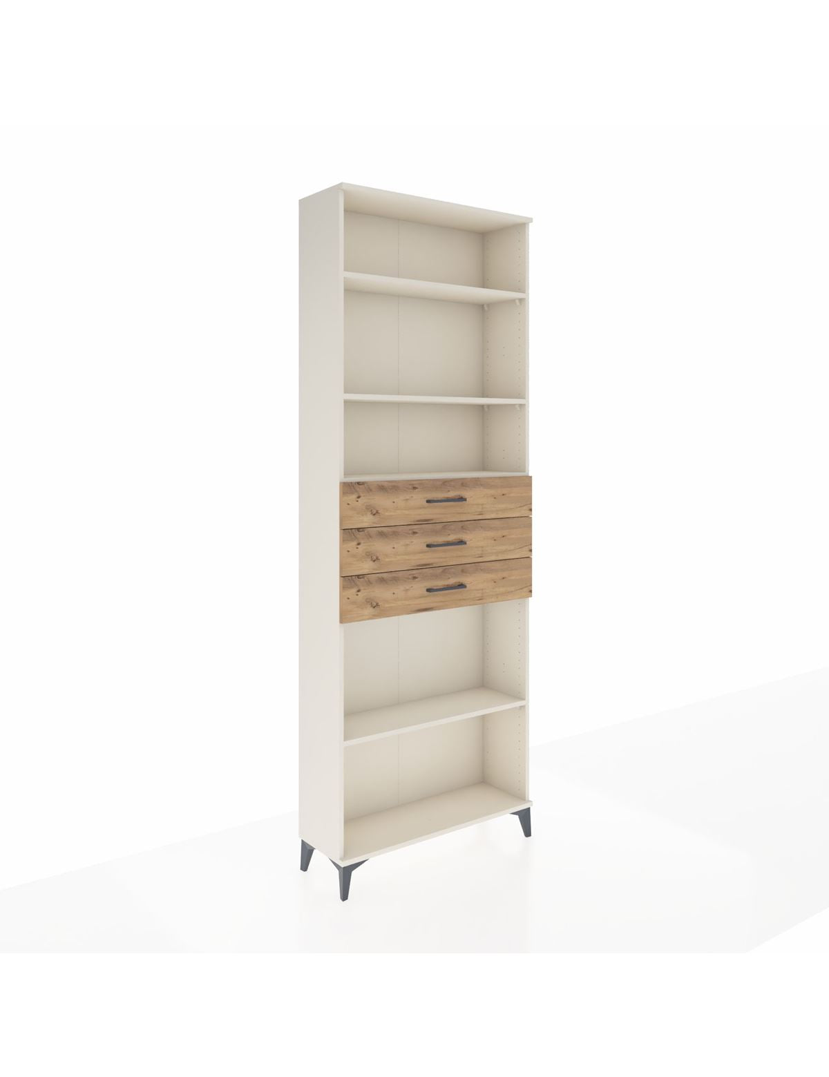 Arges Dolap 4 Raflı 3 Çekmeceli 88x30x243 Aytaşı-Çam