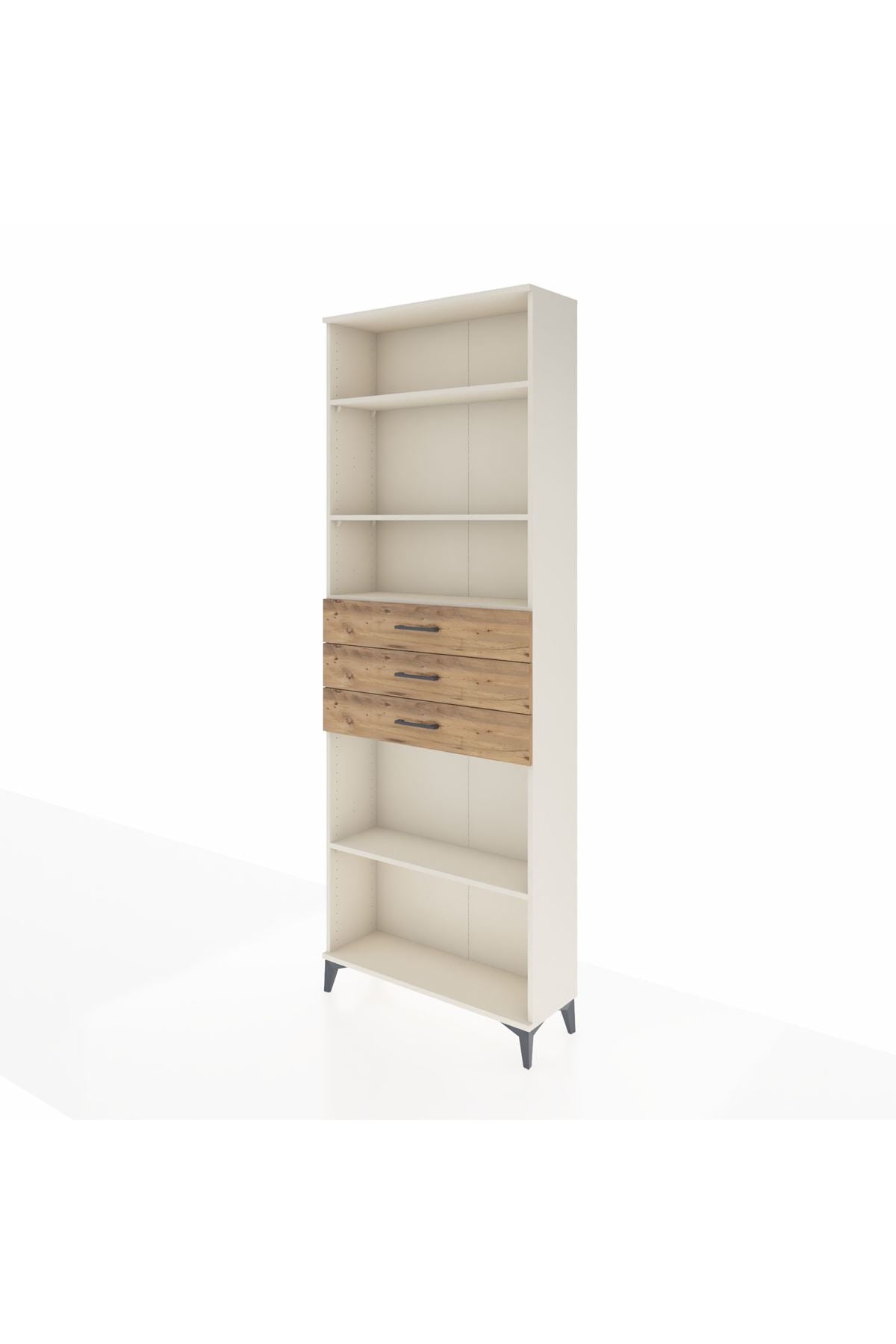 Arges Dolap 4 Raflı 3 Çekmeceli 88x30x243 Aytaşı-Çam