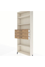 Arges Dolap 4 Raflı 3 Çekmeceli 88x30x243 Aytaşı-Çam