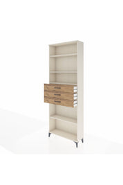 Arges Dolap 4 Raflı 3 Çekmeceli 88x30x243 Aytaşı-Çam