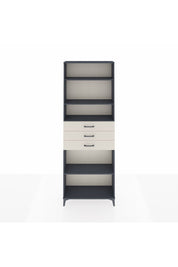 Arges Dolap 4 Raflı 3 Çekmeceli 88x30x243 Antrasit-Aytaşı