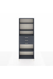 Arges Dolap 4 Raflı 3 Çekmeceli 88x30x243 Antrasit-Antrasit