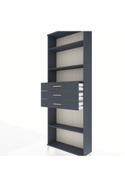 Arges Dolap 4 Raflı 3 Çekmeceli 88x30x243 Antrasit-Antrasit