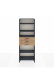 Arges Dolap 4 Raflı 3 Çekmeceli 88x30x243 Antrasit-Çam