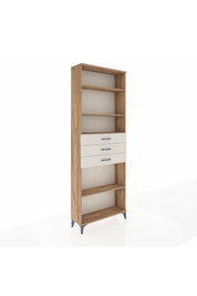 Arges Dolap 4 Raflı 3 Çekmeceli 88x30x243 Çam-Aytaşı