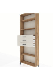 Arges Dolap 4 Raflı 3 Çekmeceli 88x30x243 Çam-Aytaşı