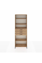 Arges Dolap 4 Raflı 3 Çekmeceli 88x30x243 Çam-Çam