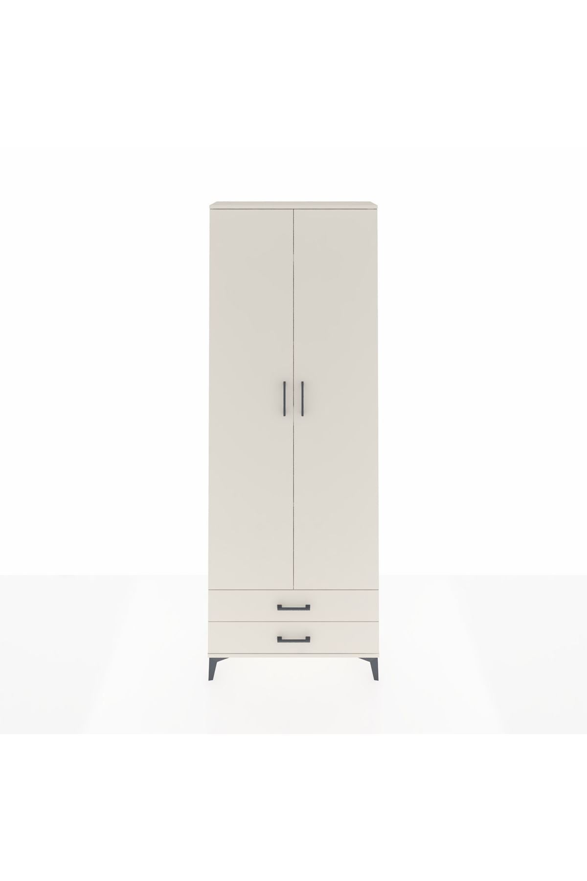 Arges Dolap 5 Raflı 2 Çekmeceli 2 Kapaklı 88x30x243 Aytaşı-Aytaşı