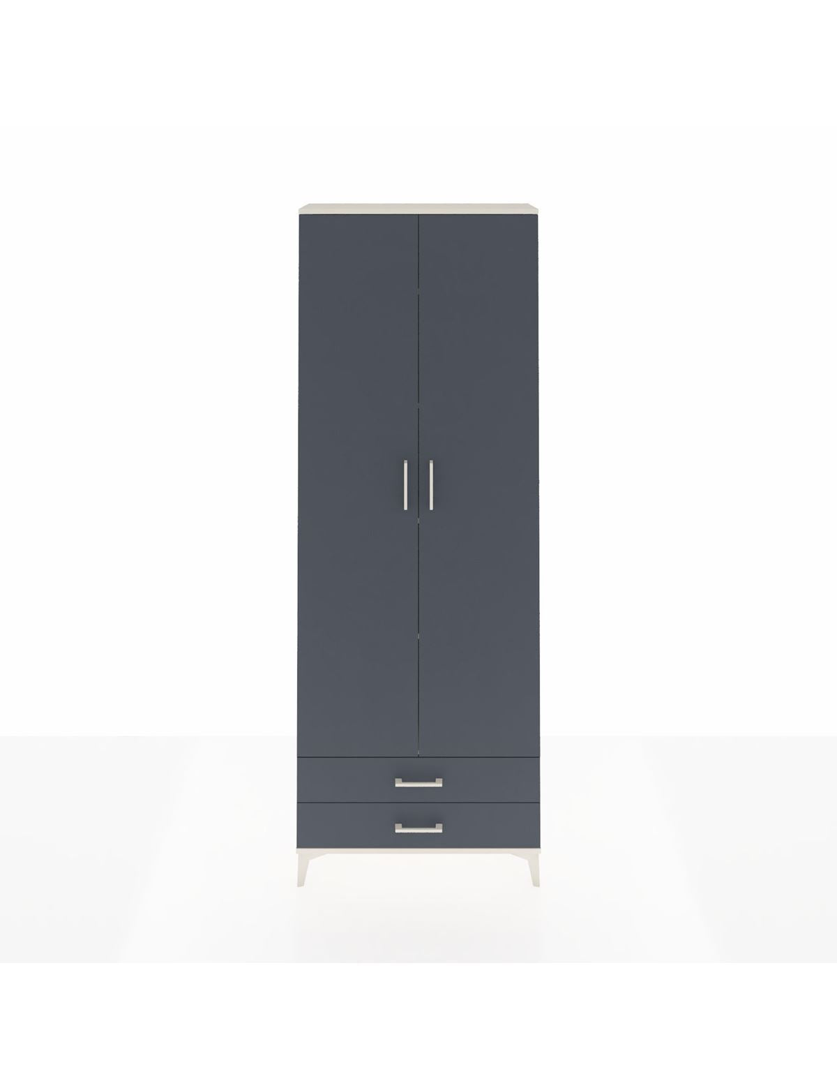 Arges Dolap 5 Raflı 2 Çekmeceli 2 Kapaklı 88x30x243 Aytaşı-Antrasit