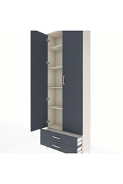 Arges Dolap 5 Raflı 2 Çekmeceli 2 Kapaklı 88x30x243 Aytaşı-Antrasit