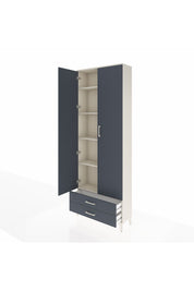 Arges Dolap 5 Raflı 2 Çekmeceli 2 Kapaklı 88x30x243 Aytaşı-Antrasit