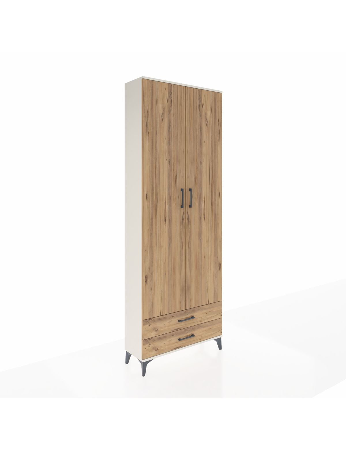 Arges Dolap 5 Raflı 2 Çekmeceli 2 Kapaklı 88x30x243 Aytaşı-Çam