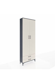 Arges Dolap 5 Raflı 2 Çekmeceli 2 Kapaklı 88x30x243 Antrasit-Aytaşı