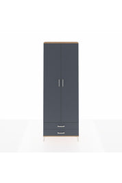 Arges Dolap 5 Raflı 2 Çekmeceli 2 Kapaklı 88x30x243 Çam-Antrasit