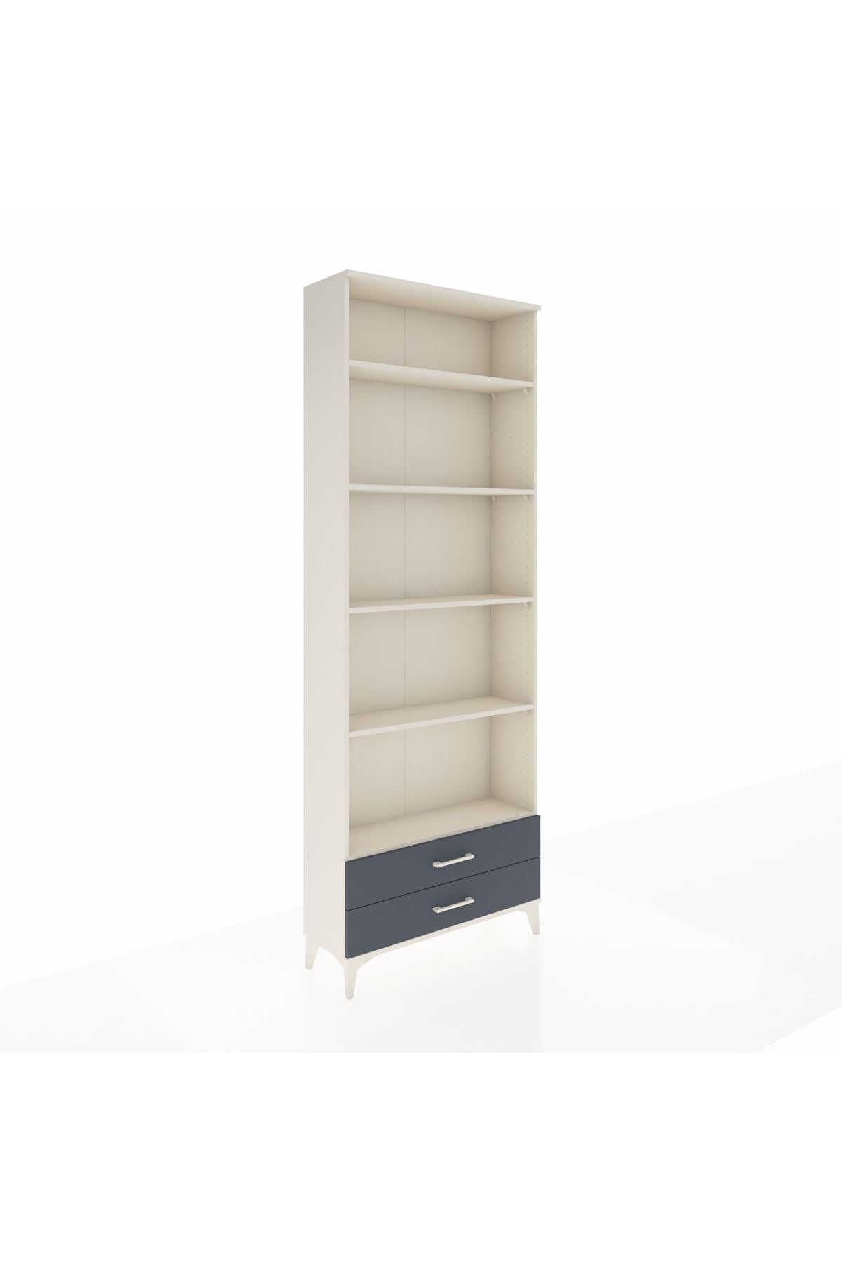 Arges Dolap 5 Raflı 2 Çekmeceli 88x30x243 Aytaşı-Antrasit