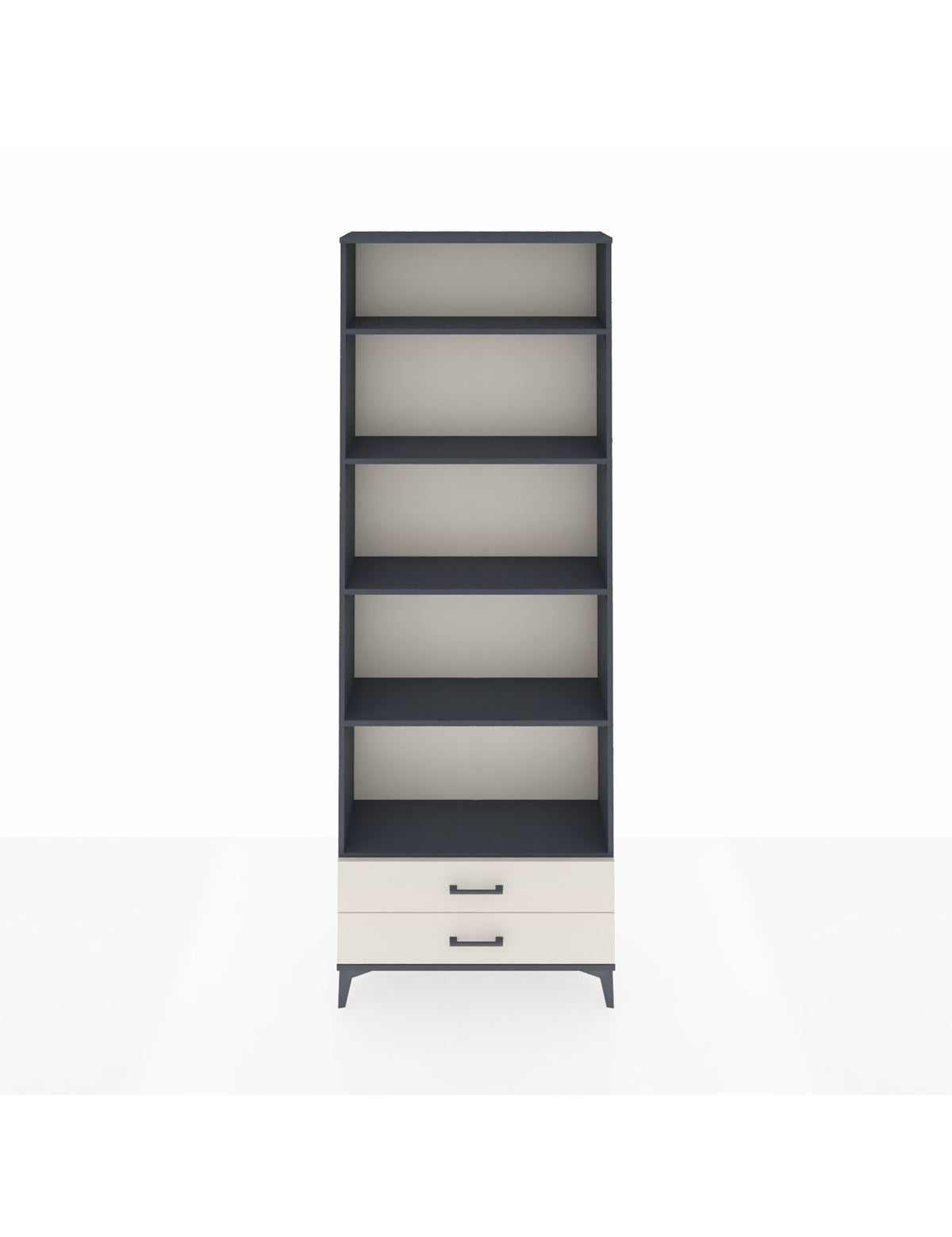 Arges Dolap 5 Raflı 2 Çekmeceli 88x30x243 Antrasit-Aytaşı