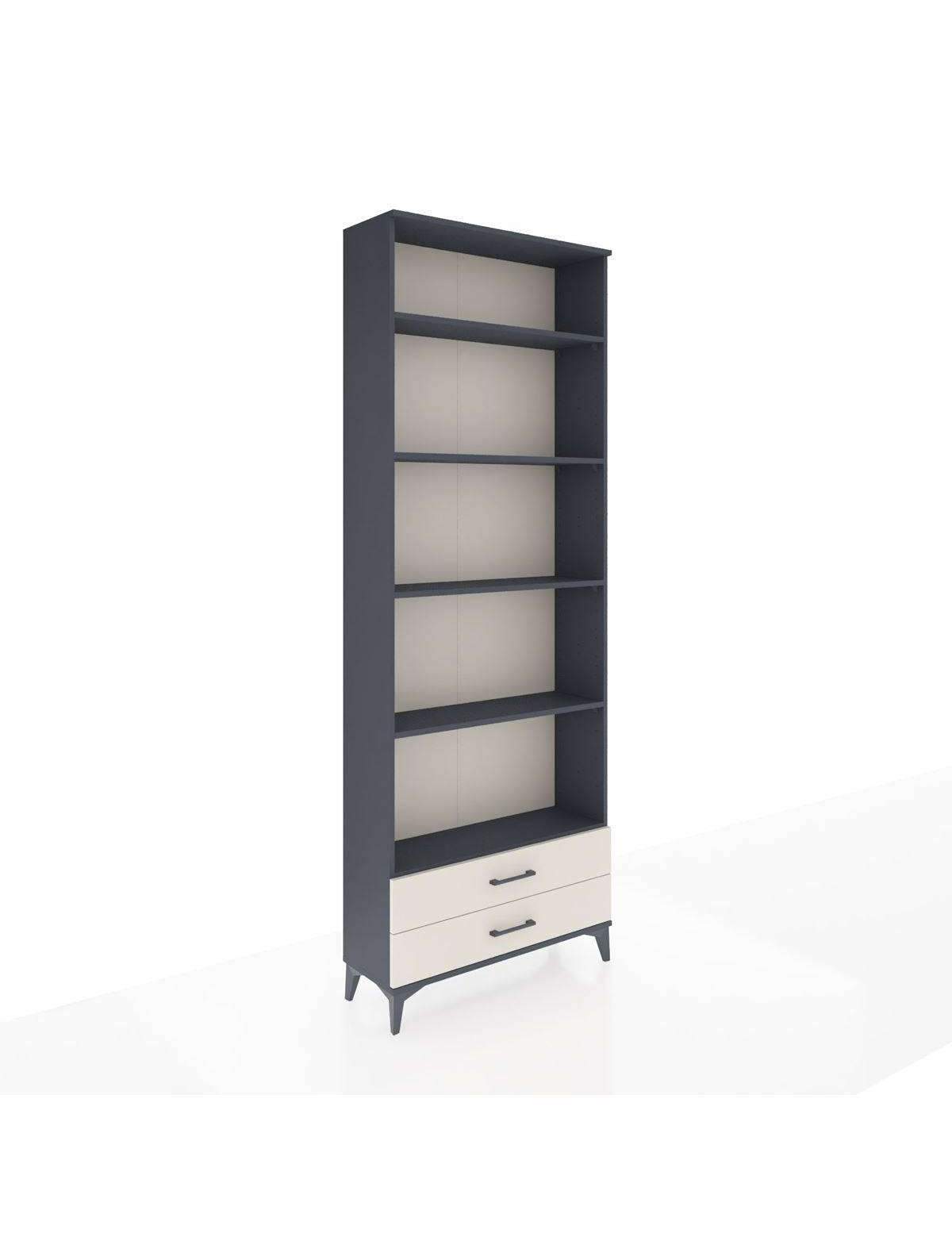 Arges Dolap 5 Raflı 2 Çekmeceli 88x30x243 Antrasit-Aytaşı