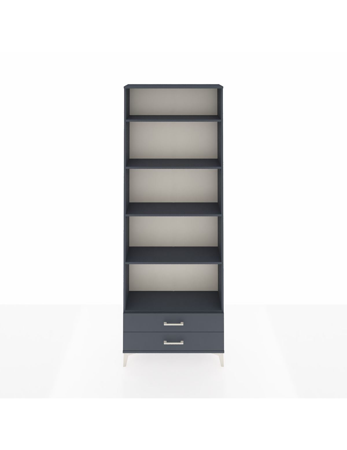 Arges Dolap 5 Raflı 2 Çekmeceli 88x30x243 Antrasit-Antrasit