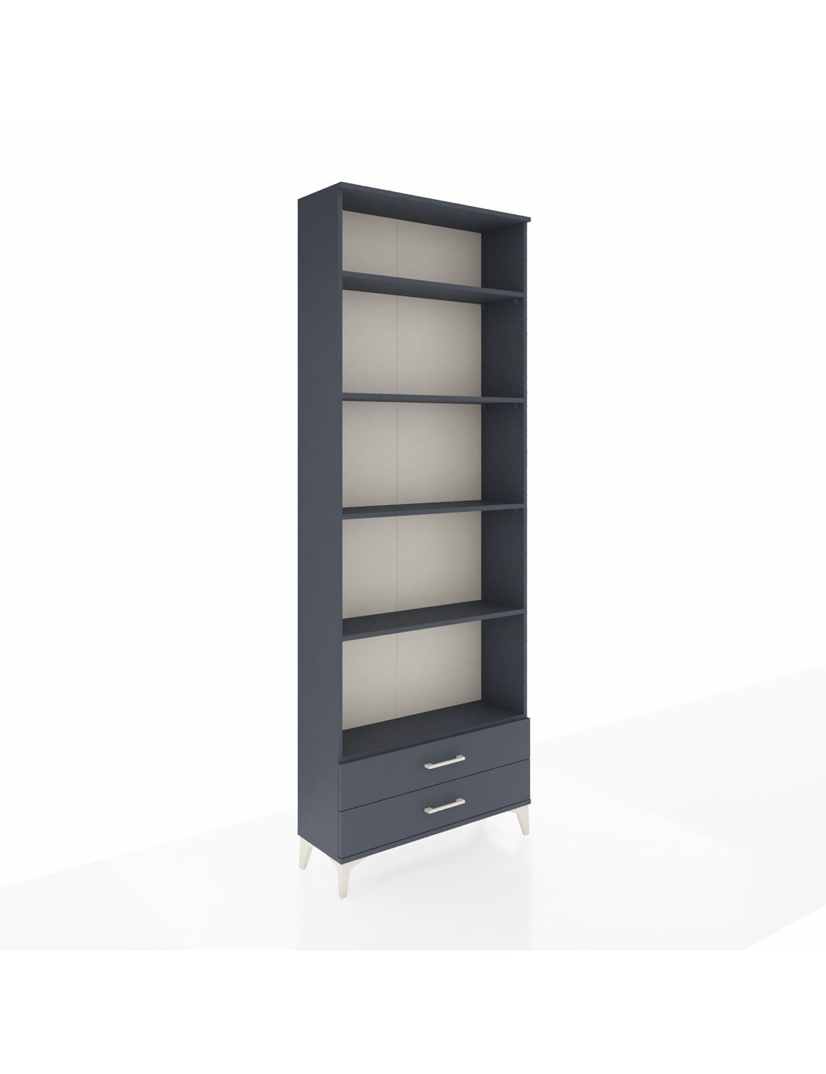 Arges Dolap 5 Raflı 2 Çekmeceli 88x30x243 Antrasit-Antrasit