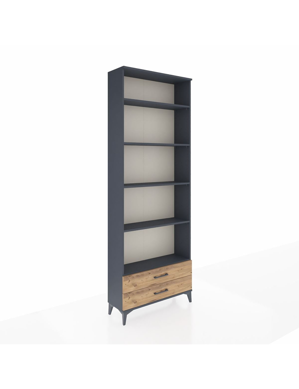 Arges Dolap 5 Raflı 2 Çekmeceli 88x30x243 Antrasit-Çam